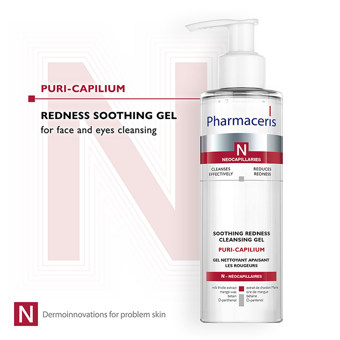 Pharmaceris N REDNESS SOOTHING face and eyes gel wash PURI-CAPILIUM 190 ml - Image 2
